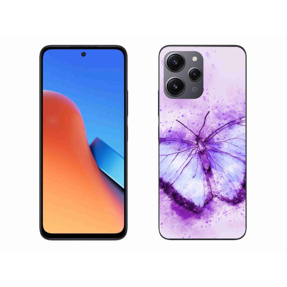 Gél borítás mmCase a Xiaomi Redmi 12-hez - lila pillangó