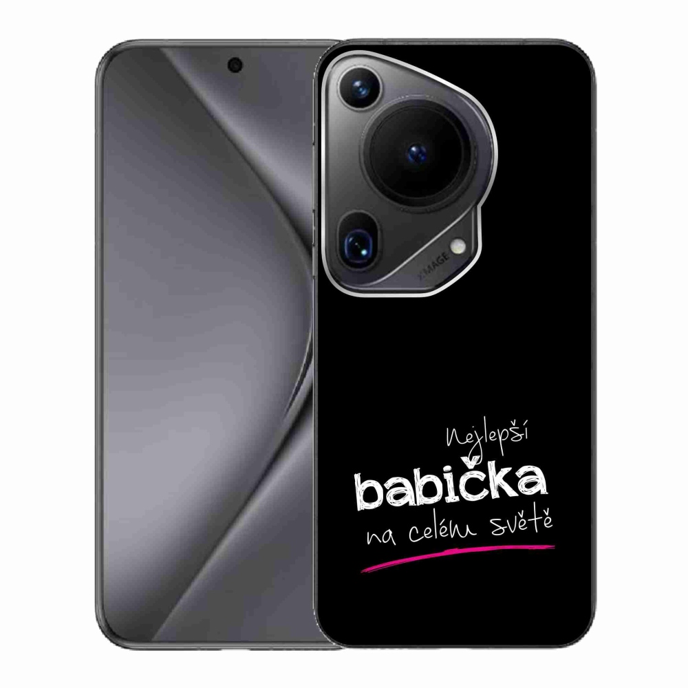 Gél borító mmCase a Huawei Pura 70 Ultra - a legjobb nagymama 4 fekete háttérrel