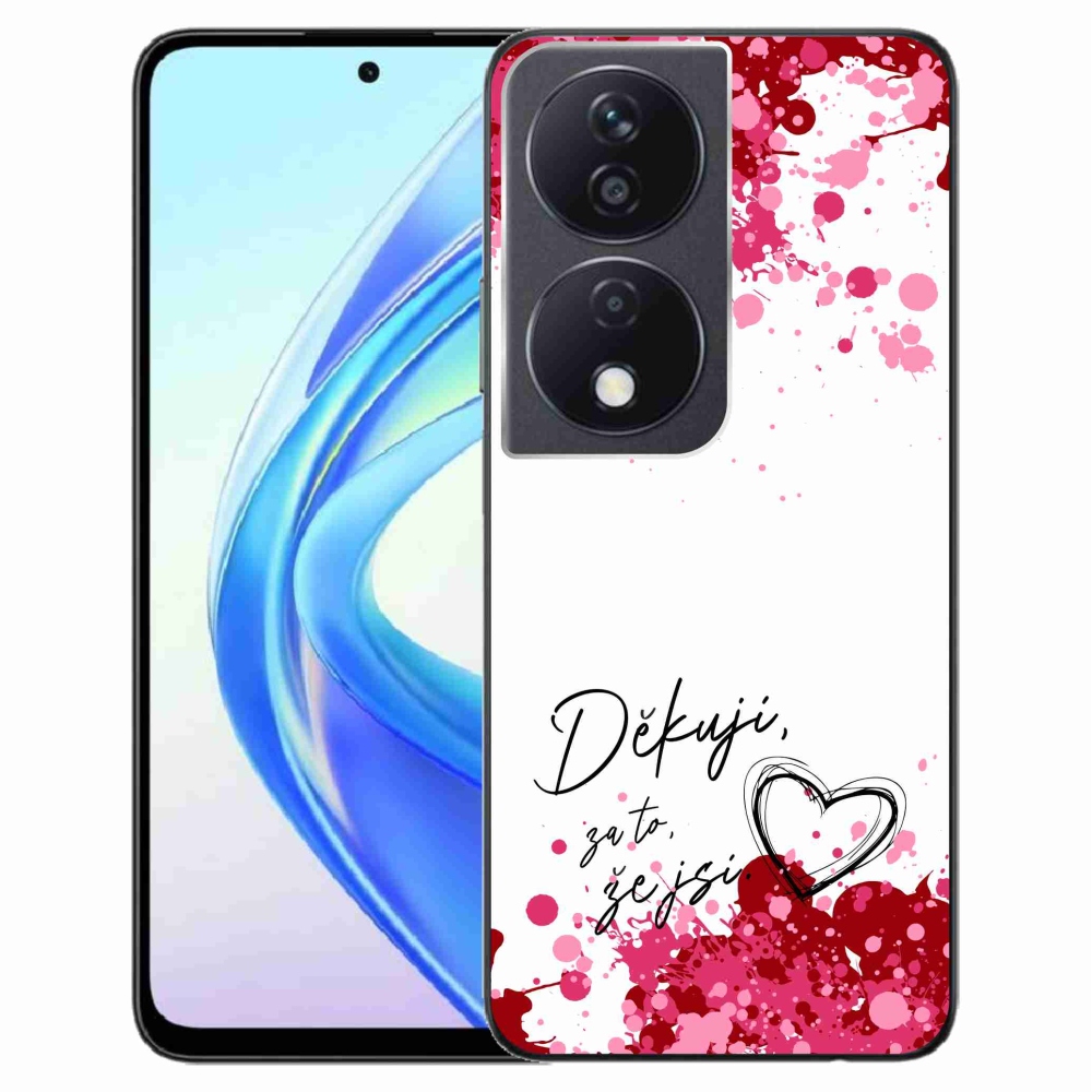 Gél borító mmCase a Honor X7b/Honor 90 Smart készülékhez - love text 2 fehér háttér