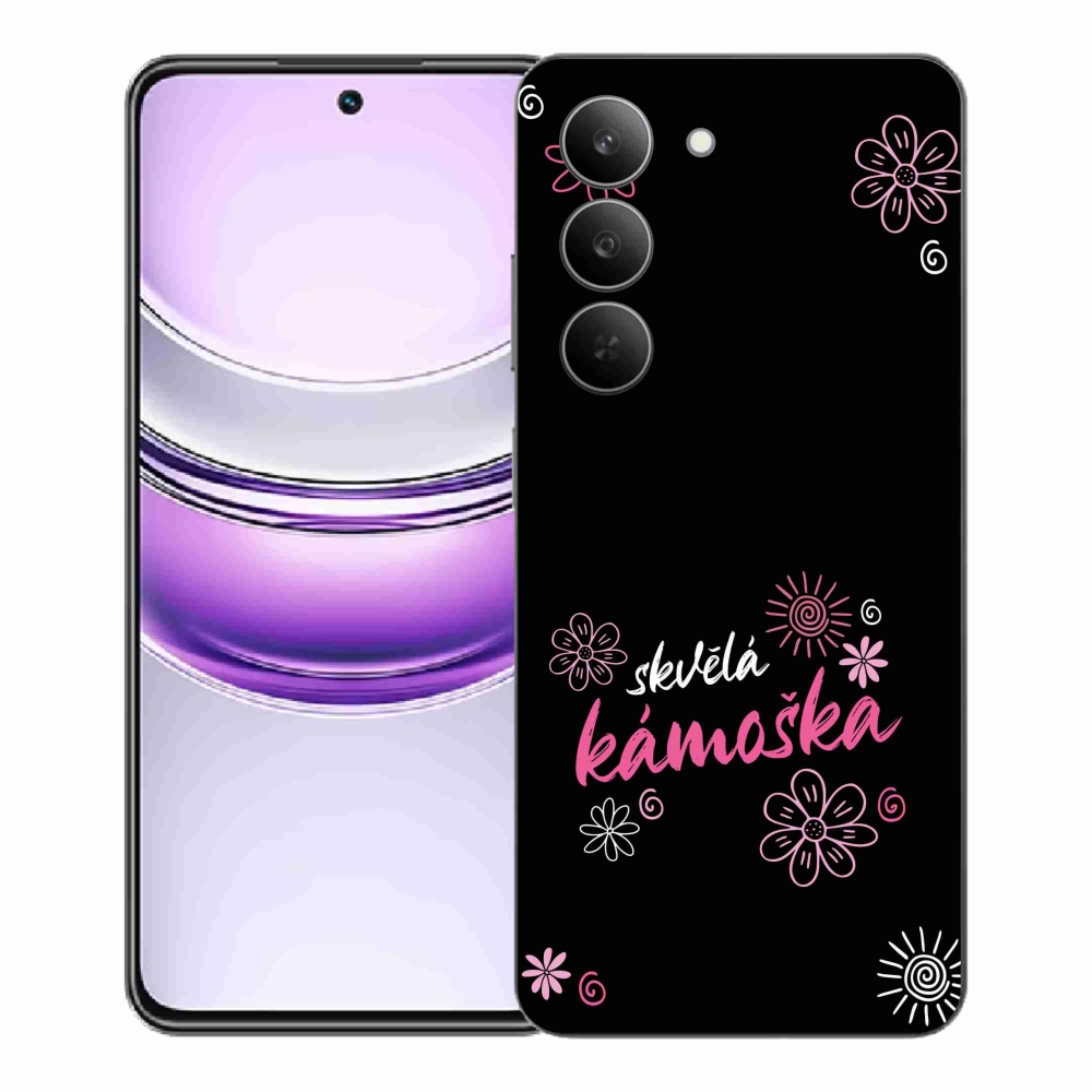 Gél borító mmCase a Realme 14x 5G-n - nagyszerű haver fekete háttérrel