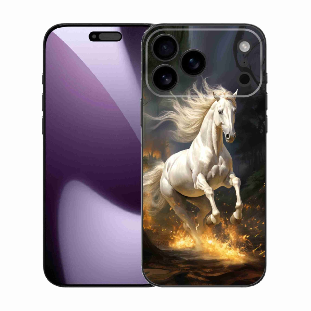 Gél borítás mmCase iPhone 17 Pro Max készülékhez - Fehér ló 2