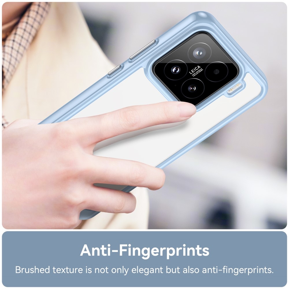 Gél tok fix hátlappal Xiaomi 15-hez - kék