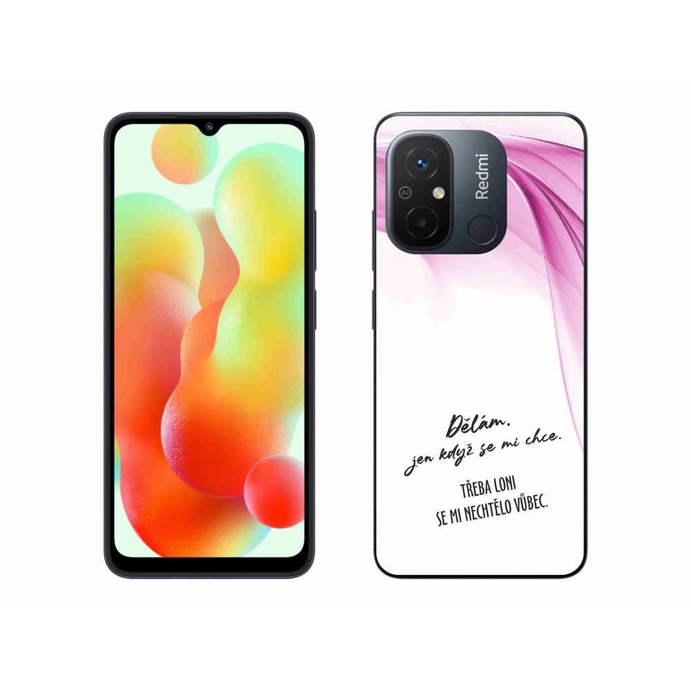 Gél borító mmCase a Xiaomi Redmi 12C-hez - vicces szöveg 12 fehér háttérrel