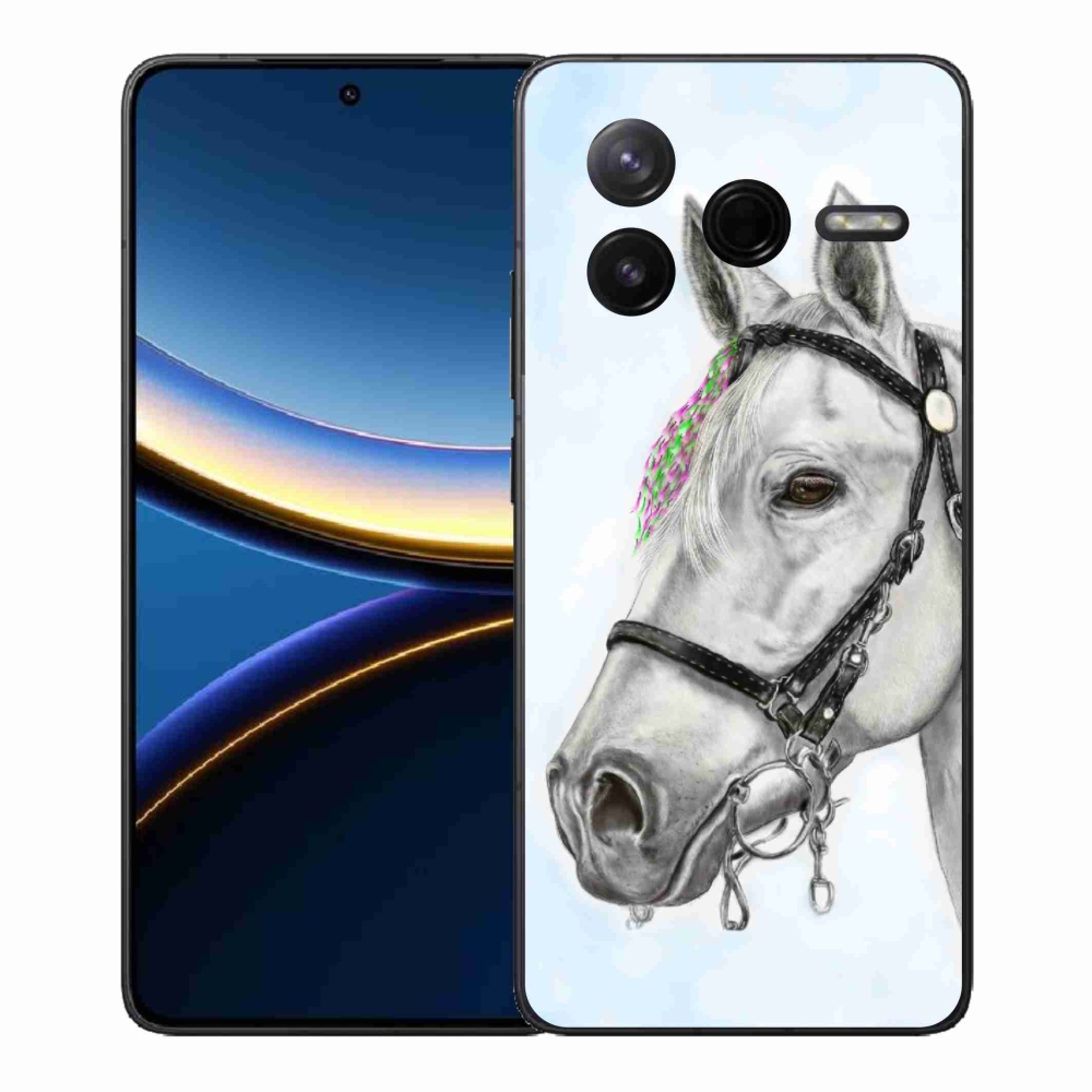 Gél borítás mmCase a Xiaomi Poco F7 Pro számára - fehér ló 1