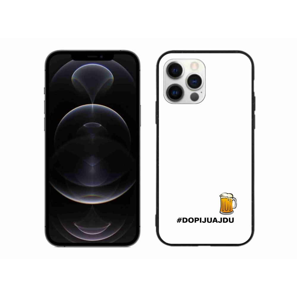Gél borítás mmCase iPhone 12 Pro Max készülékhez - sör motívum 1 fehér háttér