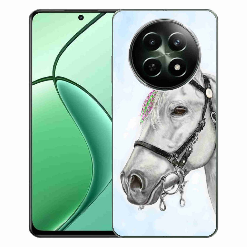 Zselés borítás mmCase a Realme 12 5G/12x 5G - fehér ló 1
