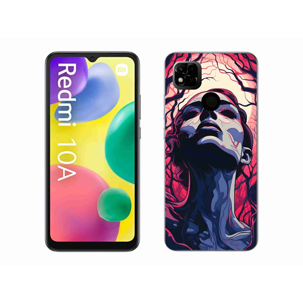 Gél borítás mmCase a Xiaomi Redmi 10A számára - absztrakt arc