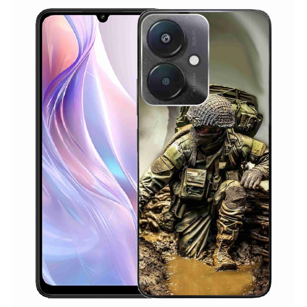 Gél borítás mmCase a Xiaomi Redmi 13C 5G - katonákhoz