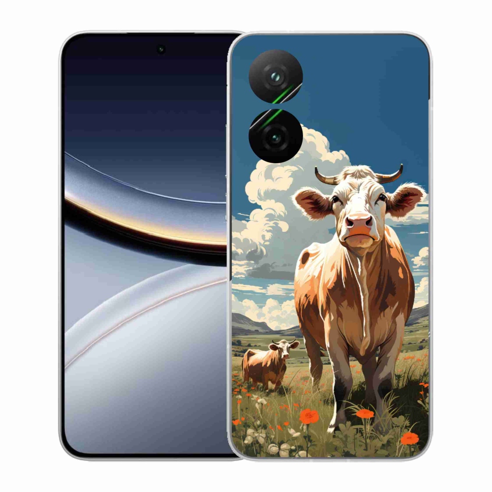 Gél borítás mmCase a Xiaomi Poco F7 5G-hez - tehenek a réten