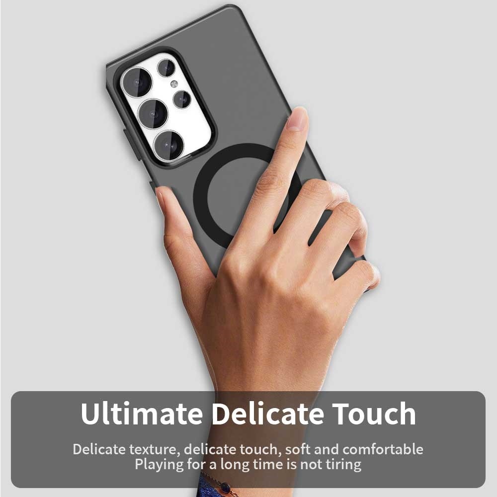 Candy zselés tok MagSafe-val a Samsung Galaxy S25 Ultra készülékre - fekete