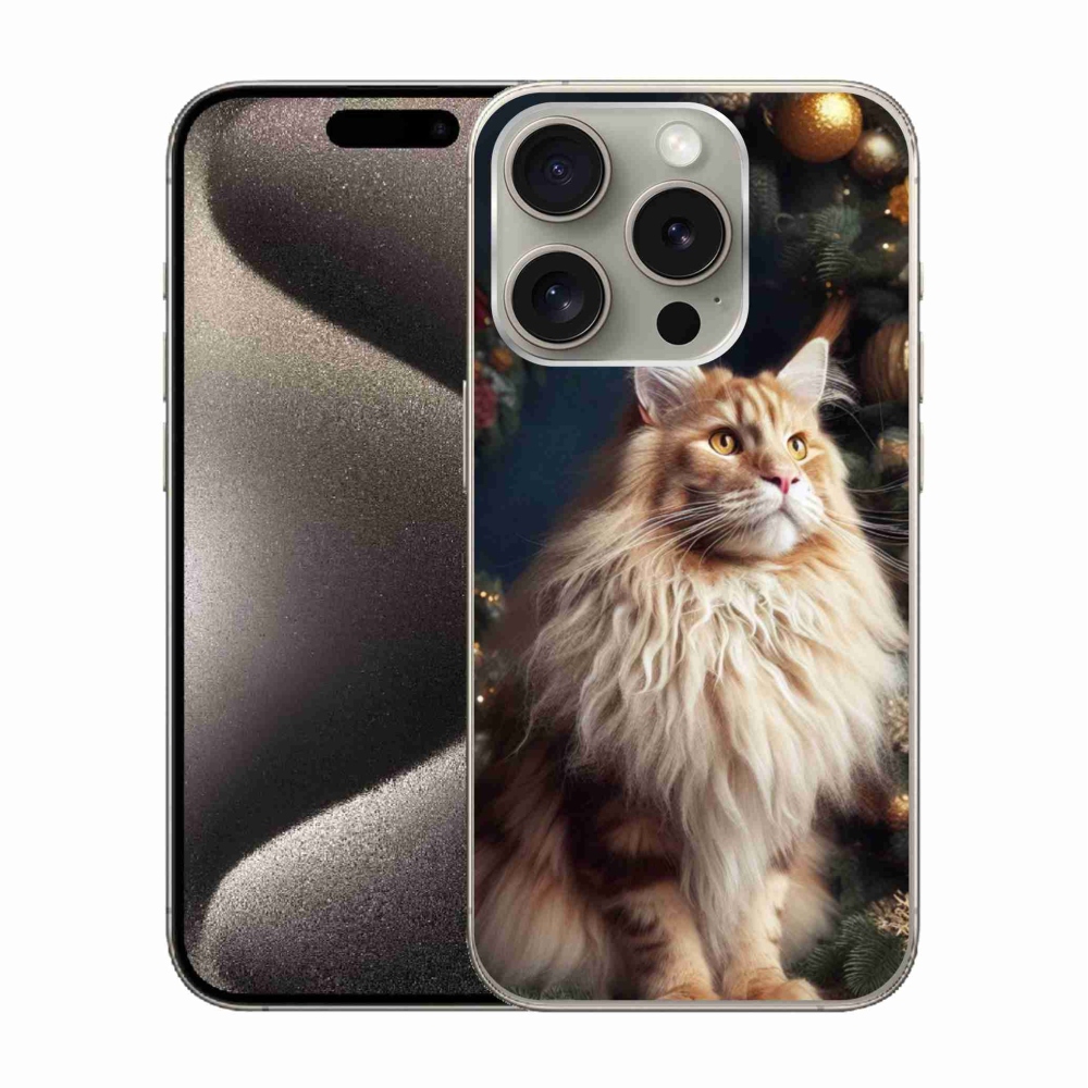 Zselés borítás mmCase iPhone 15 Pro készülékhez - macska a fánál