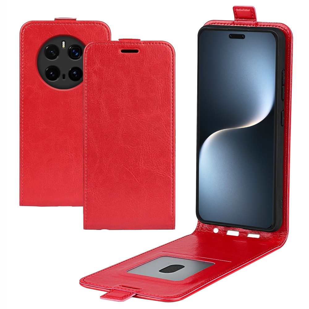 Függőleges könyvtáska Honor Magic 7 Pro 5G számára - piros