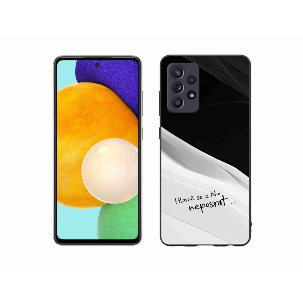 Gél borítás mmCase Samsung Galaxy A52/A52 5G - vicces szöveg 13 fehér és fekete háttérrel