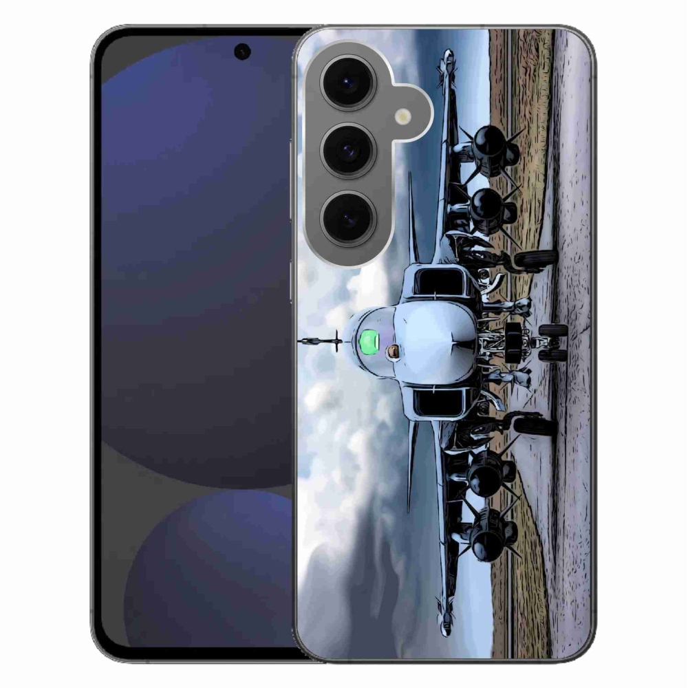 Zselés borítás mmCase Samsung Galaxy S24 FE - katonai repülőgéphez