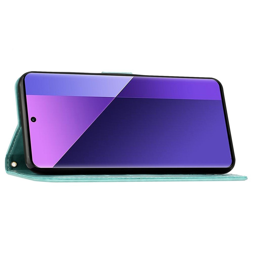 Virágok könyv tok Motorola Moto G85 5G - teáskék