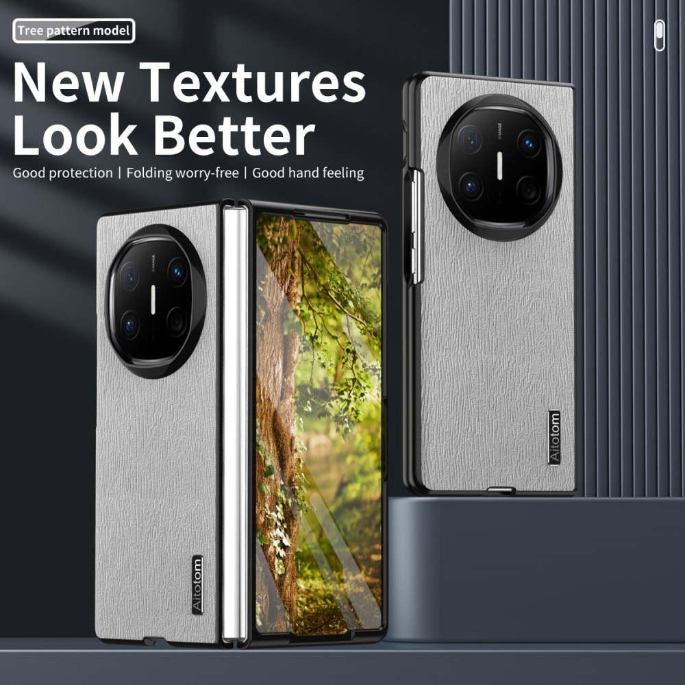 Aitotom műanyag borítás műbőrrel a Huawei Mate X6-on - szürke