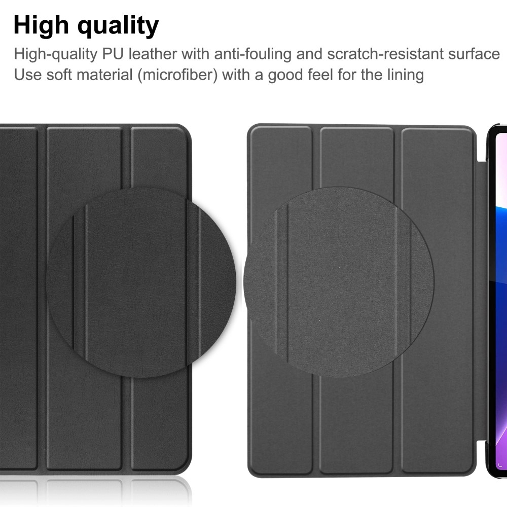 Ügyes záró tok Lenovo Tab P12 Pro táblagéphez - fekete