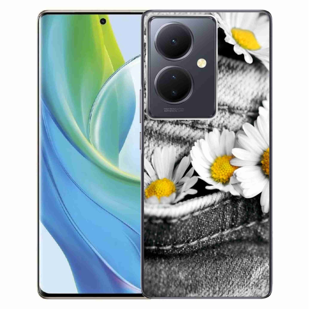 Gél tok mmCase a Vivo V29 Lite 5G-hez - margaréták