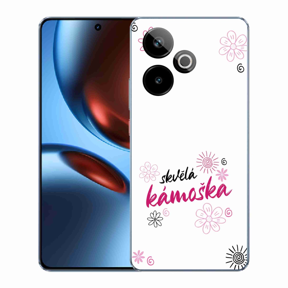 Rugalmas mmCase zselés tok képpel Realme GT 7 5G/GT 7T 5G - nagyszerű társ fehér háttérrel