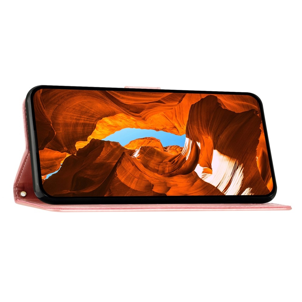 Virágok könyv tok Honor X6b - rózsa arany