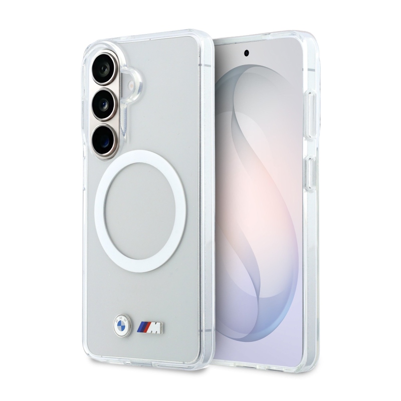 BMW M IML fém logó mágneses hátlap Samsung Galaxy S26-hoz átlátszó