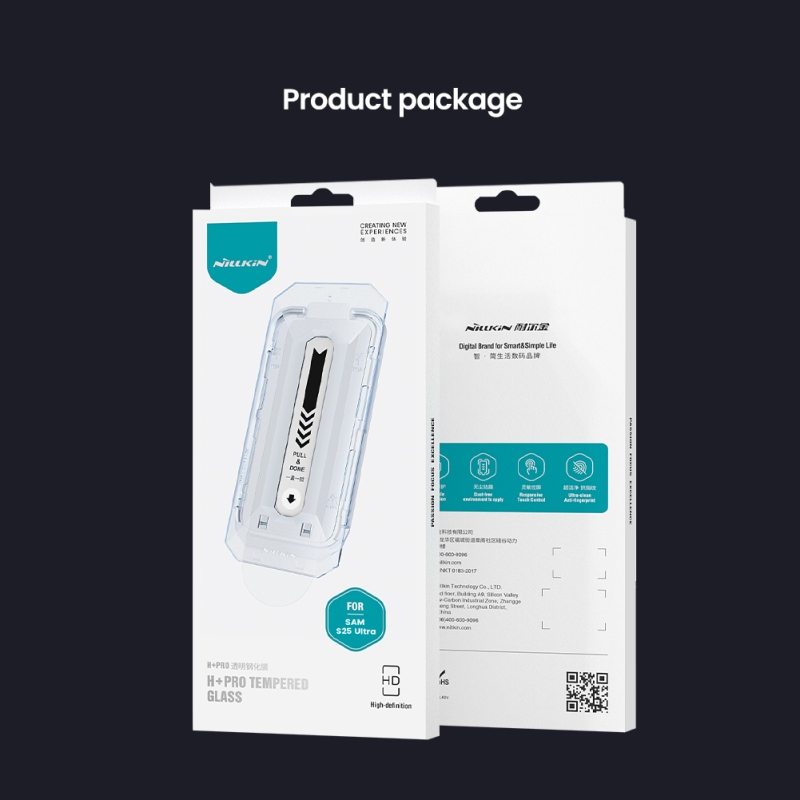 Nillkin edzett üveg 0.2mm H+ PRO 2.5D Samsung Galaxy S25 Ultra készülékhez (applikátorral)