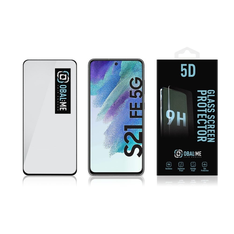 Cover:Me 5D edzett üveg Samsung Galaxy S21 FE 5G Fekete