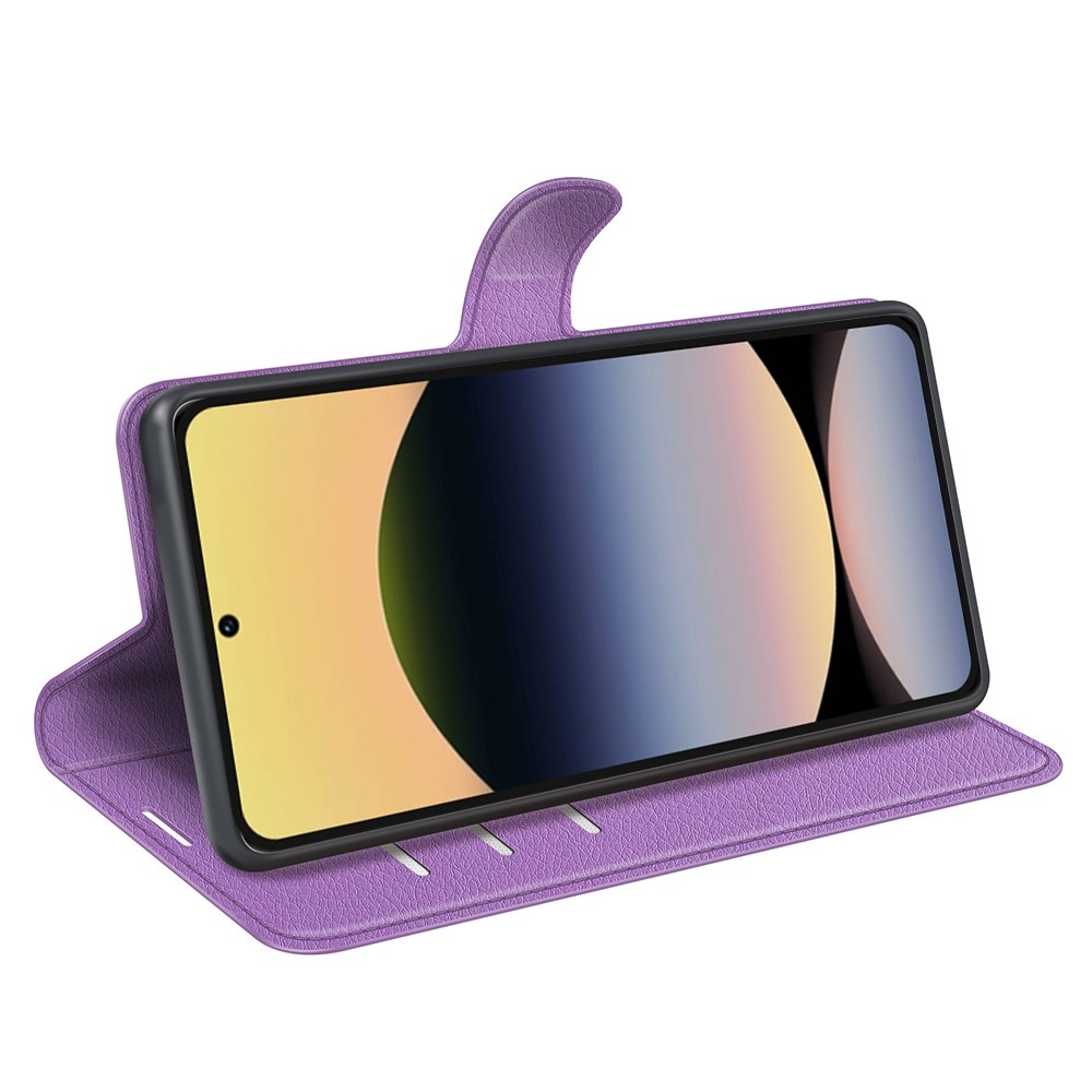 Litchi könyv tok Xiaomi Redmi Note 14S-hez - lila