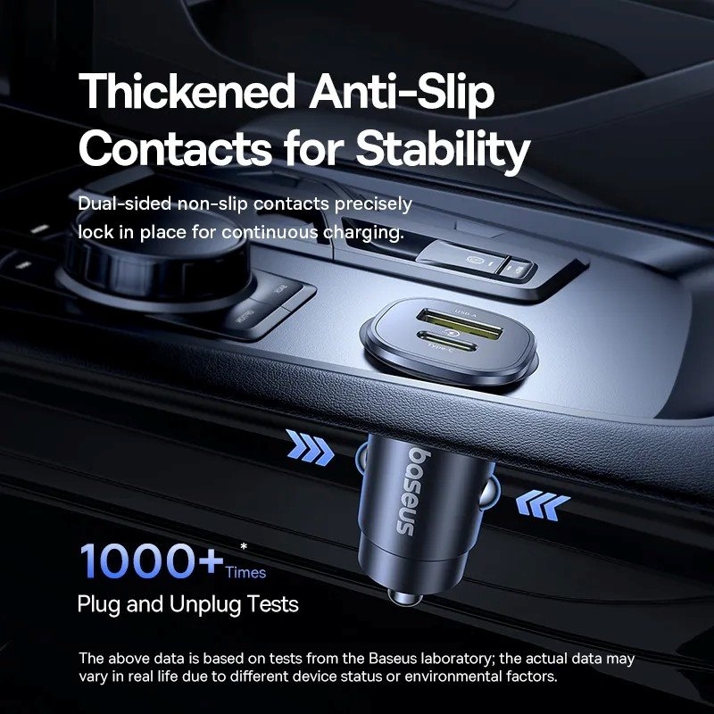 Baseus GoTrip autós töltő USB-C/USB-A 30W Cosmic Black