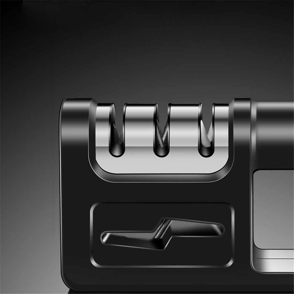 Háromfázisú kézi élező konyhai késekhez és ollókhoz - fekete