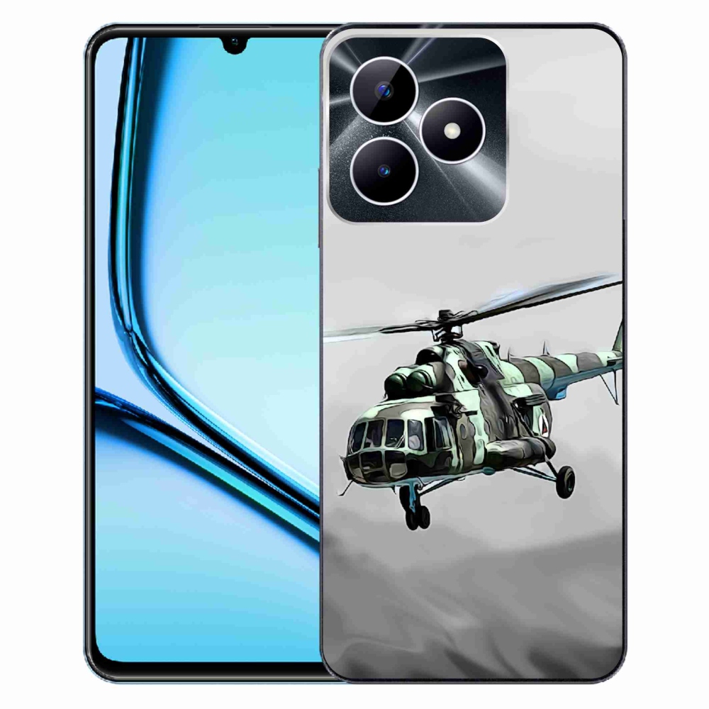 Zselés borítás mmCase a Realme Note 50-hez - katonai helikopterhez