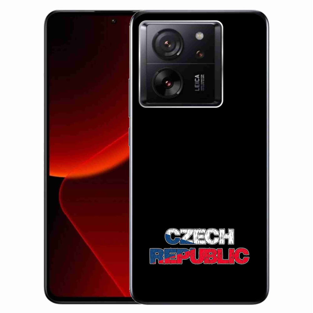 Gél borítás mmCase a Xiaomi 13T/13T Pro - Csehország fekete háttérrel