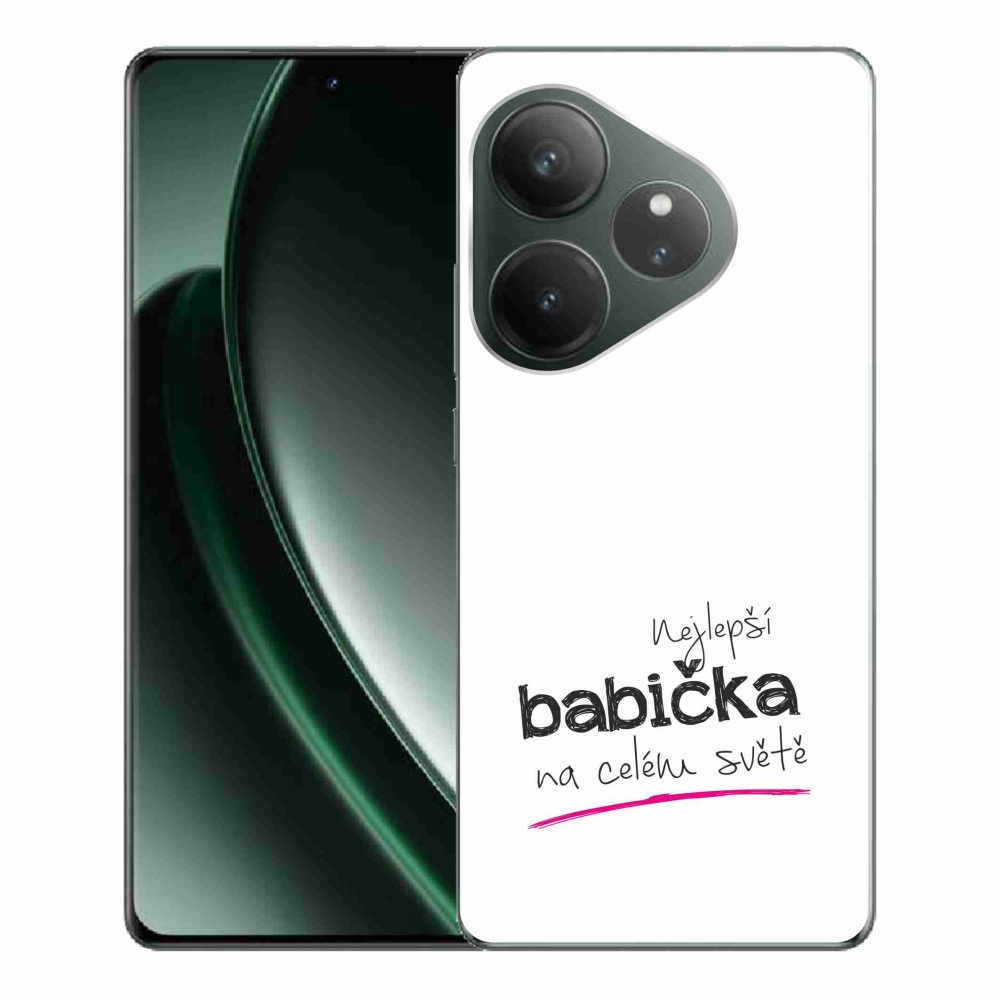 Gél borítás mmCase a Realme GT 6 5G/GT 6T 5G - Legjobb nagyi 4 fehér háttérrel