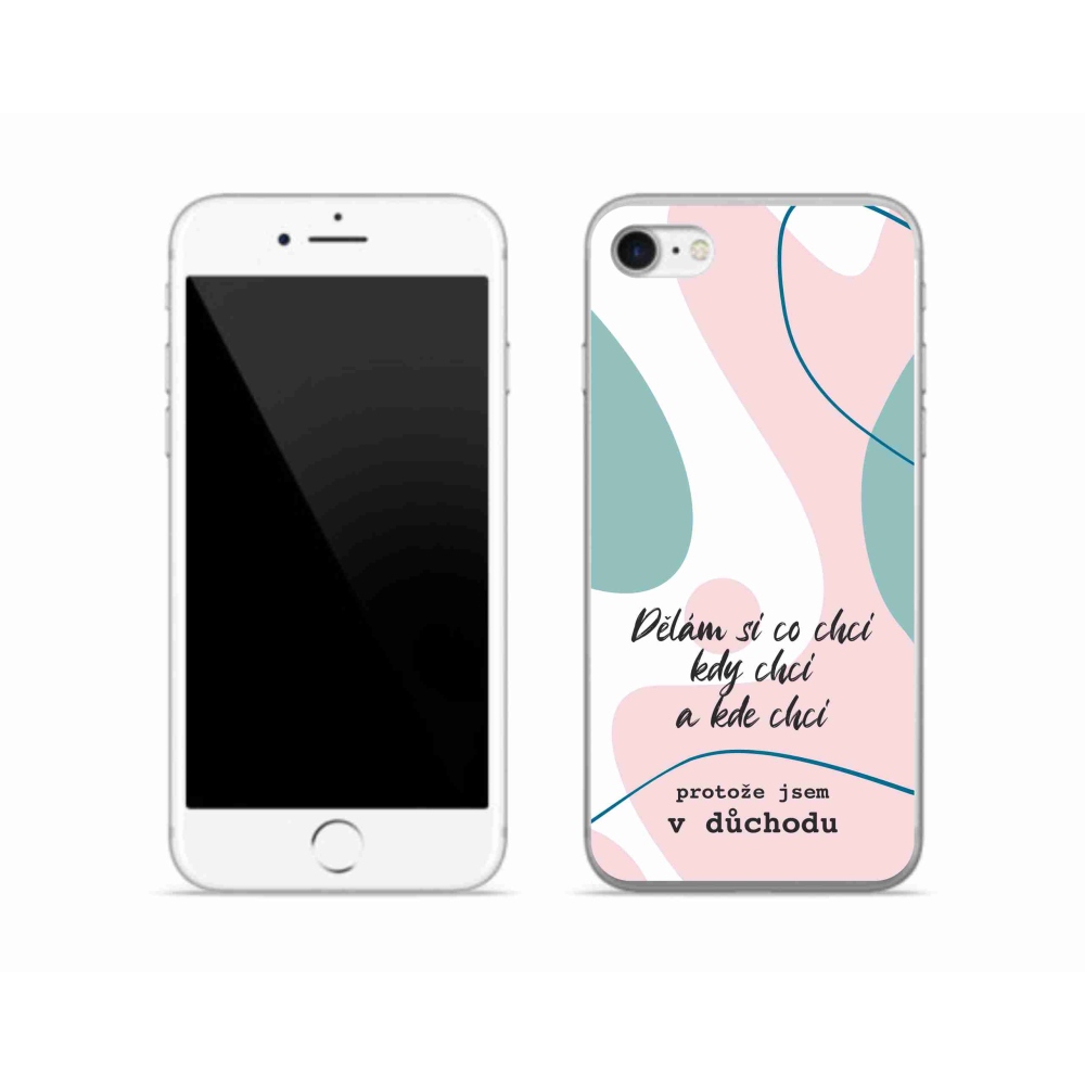 Zselés borító mmCase iPhone SE (2020) - vicces szöveg 10 fehér háttér