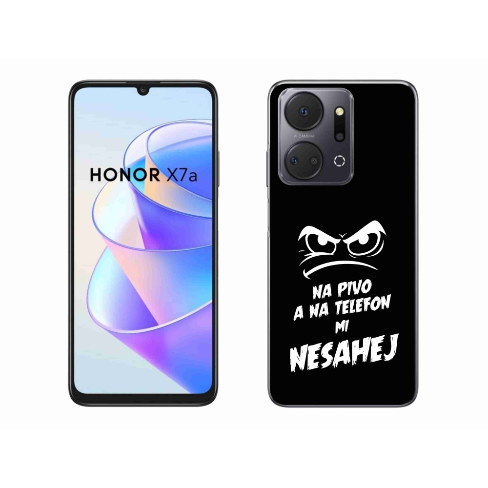 Gél borítás mmCase a Honor X7a számára - sör motívum 2 fekete háttér