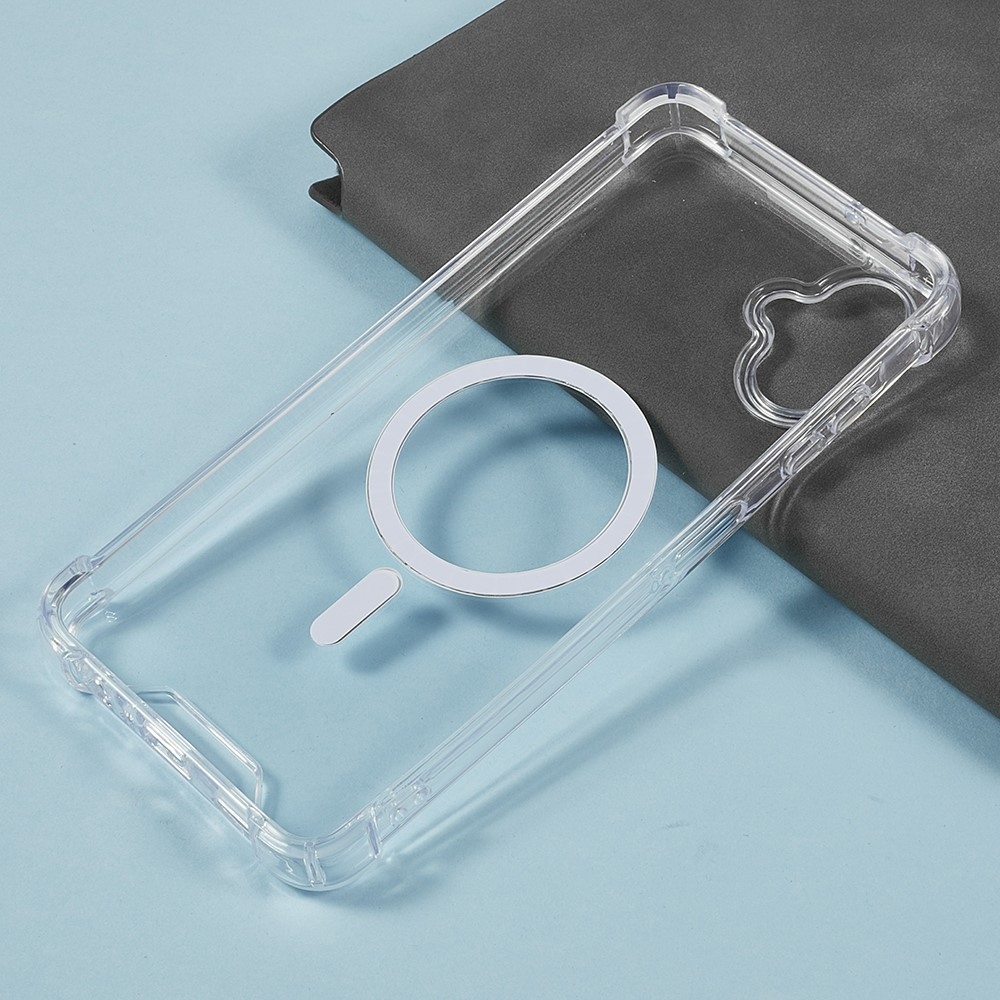 Átlátszó zselés tok MagSafe-val Samsung Galaxy A07 4G készülékhez, megerősített sarkokkal