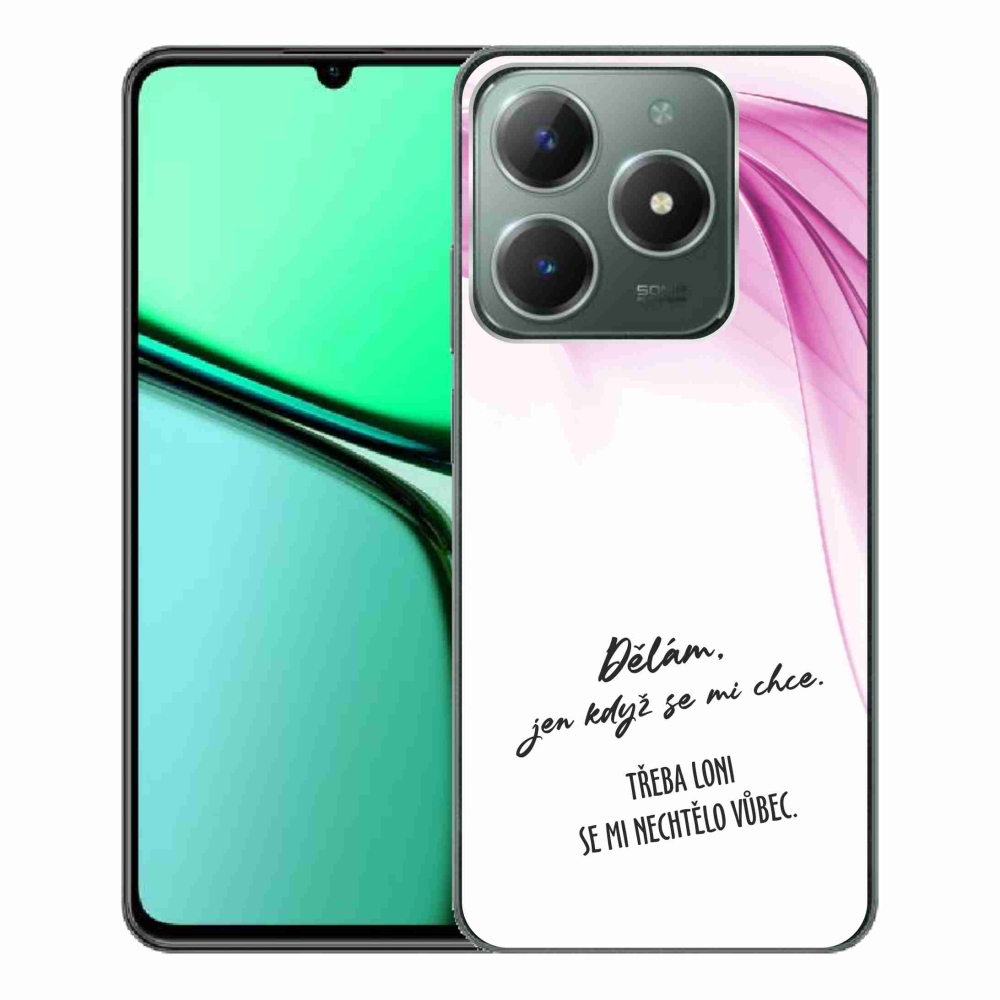 Gél borító mmCase a Realme C61 készülékhez - vicces szöveg 12 fehér háttér