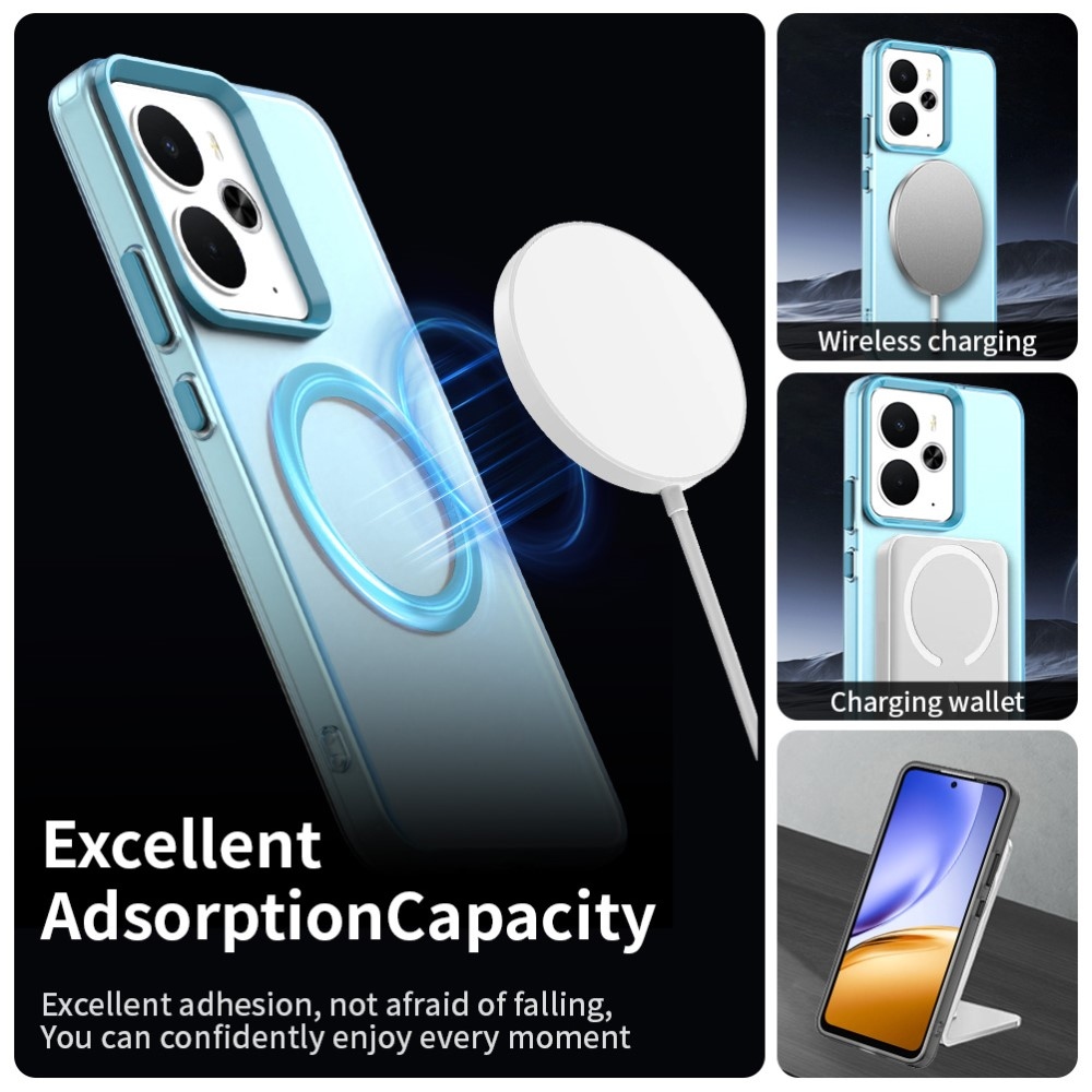 Candy zselés tok MagSafe-val a Realme 14 5G számára - kék