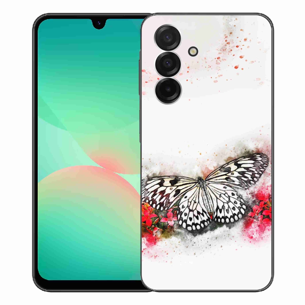 Zselés borítás mmCase Samsung Galaxy A26 5G - fekete-fehér pillangóhoz