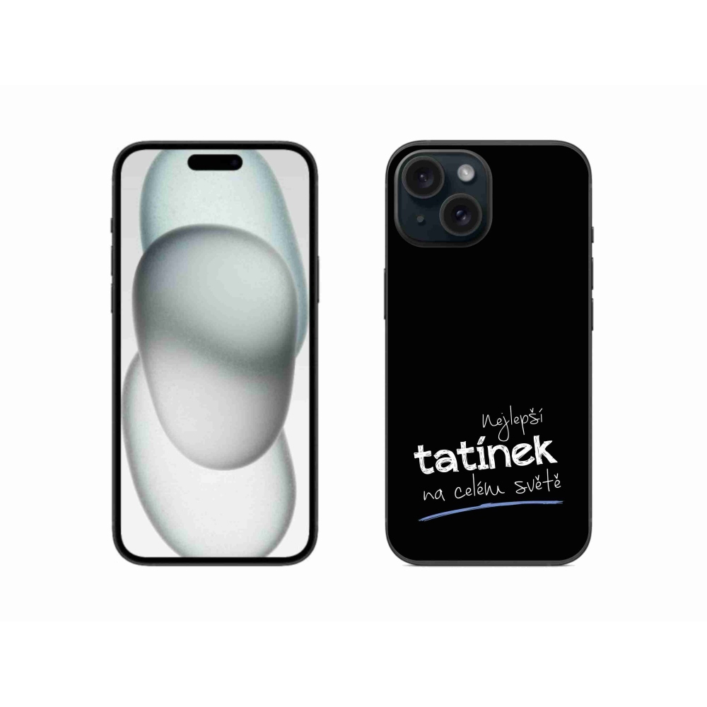 Gél borítás mmCase iPhone 15 készülékhez - Best Daddy 4 fekete háttér