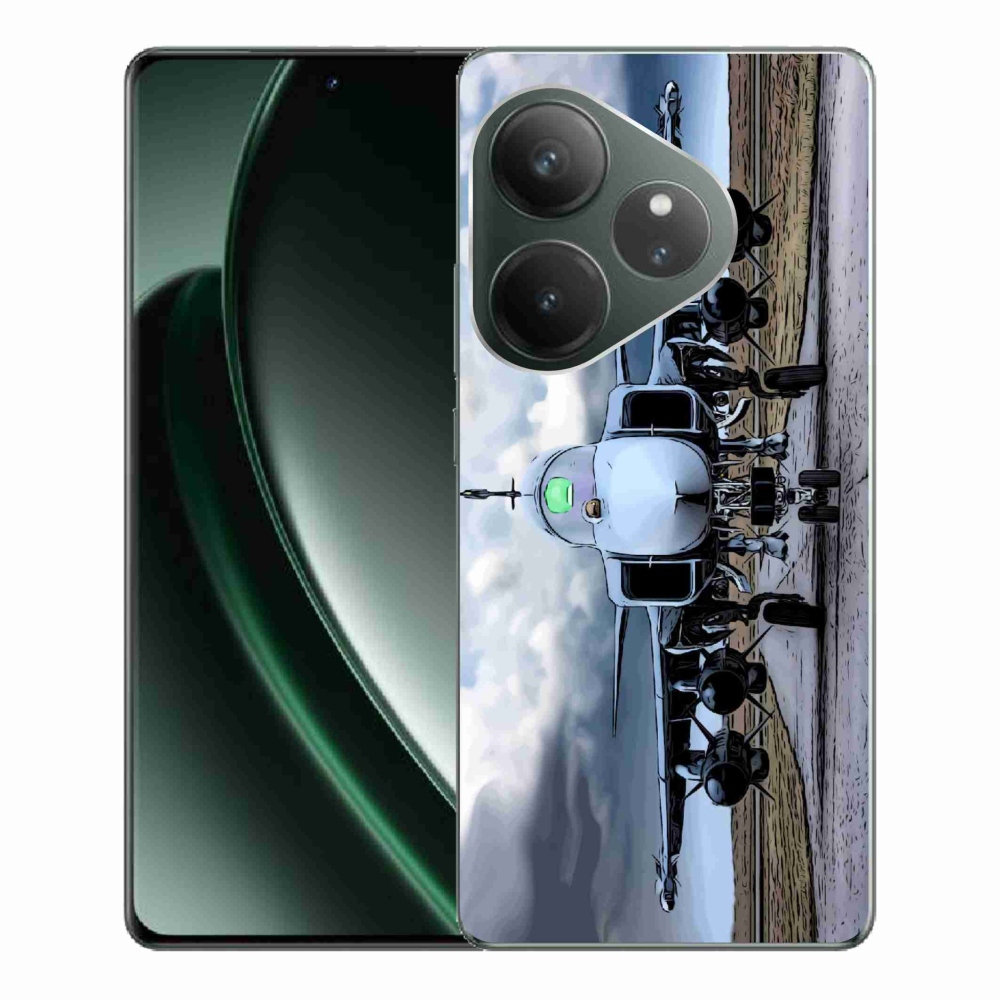 Zselés borítás mmCase a Realme GT 6 5G/GT 6T 5G számára - katonai repülőgépek