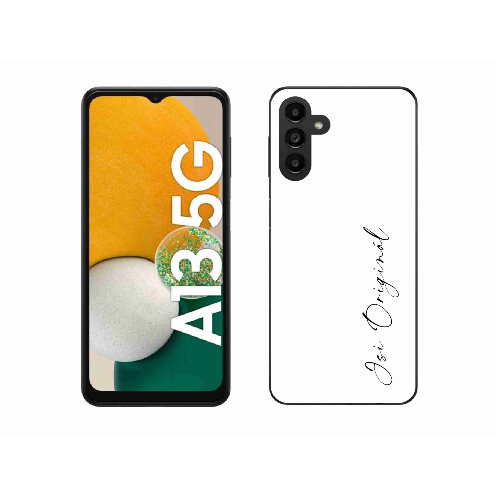 Gél borító mmCase a Samsung Galaxy A13 5G - te vagy az eredeti fehér háttérrel