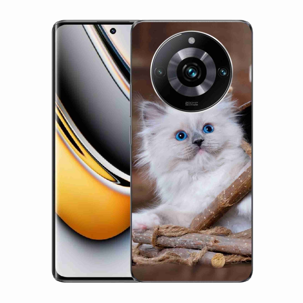 Zselés borítás mmCase a Realme 11 Pro/11 Pro+ készülékhez - fehér cica