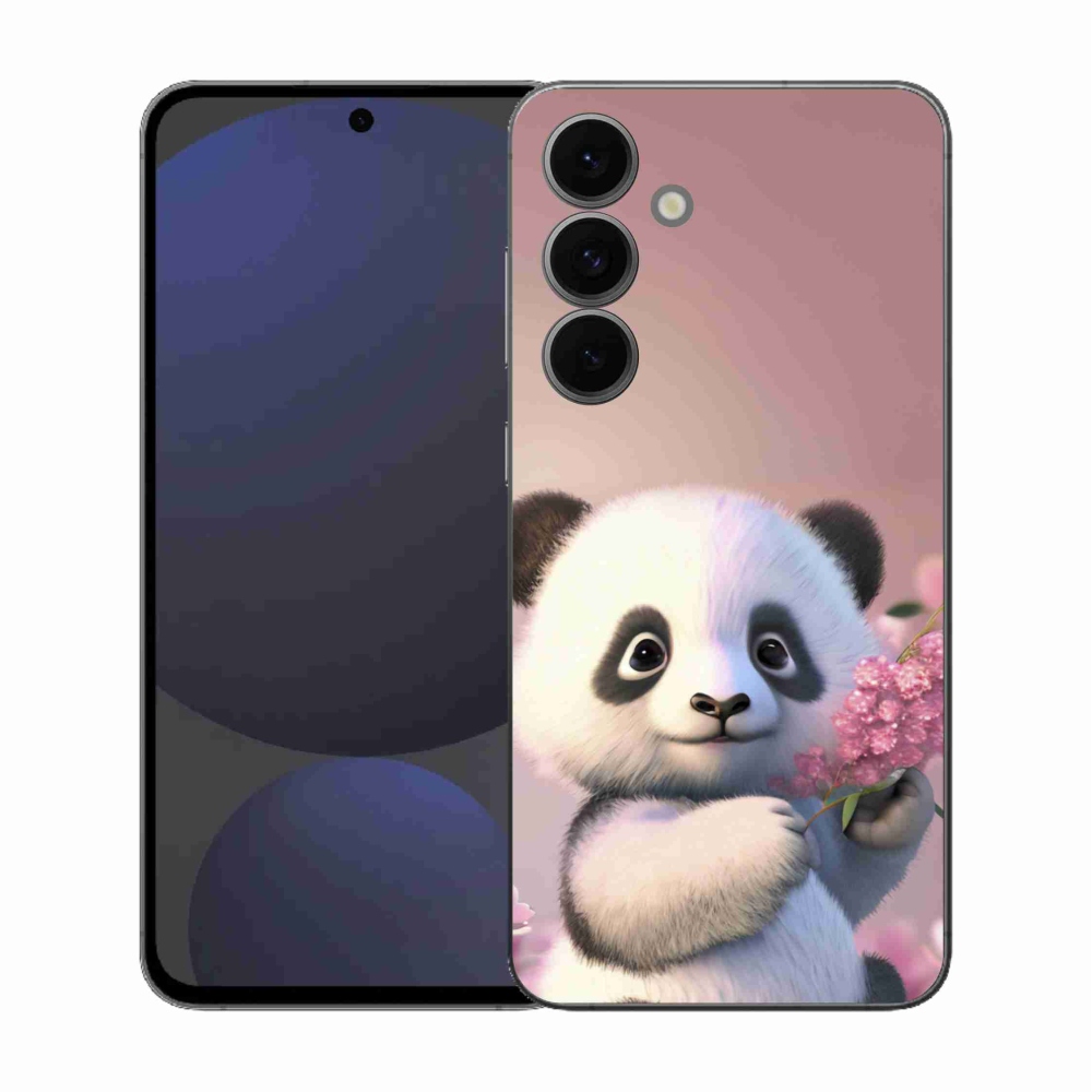 Zselés borítás mmCase Samsung Galaxy S25 FE - aranyos panda