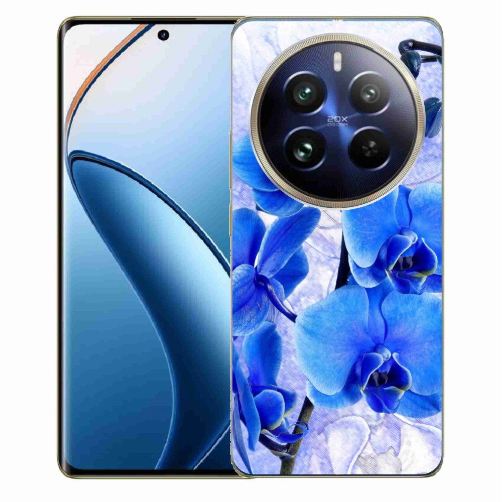 Gél borítás mmCase a Realme 12 Pro 5G/12 Pro+ 5G modellhez - kék virágok