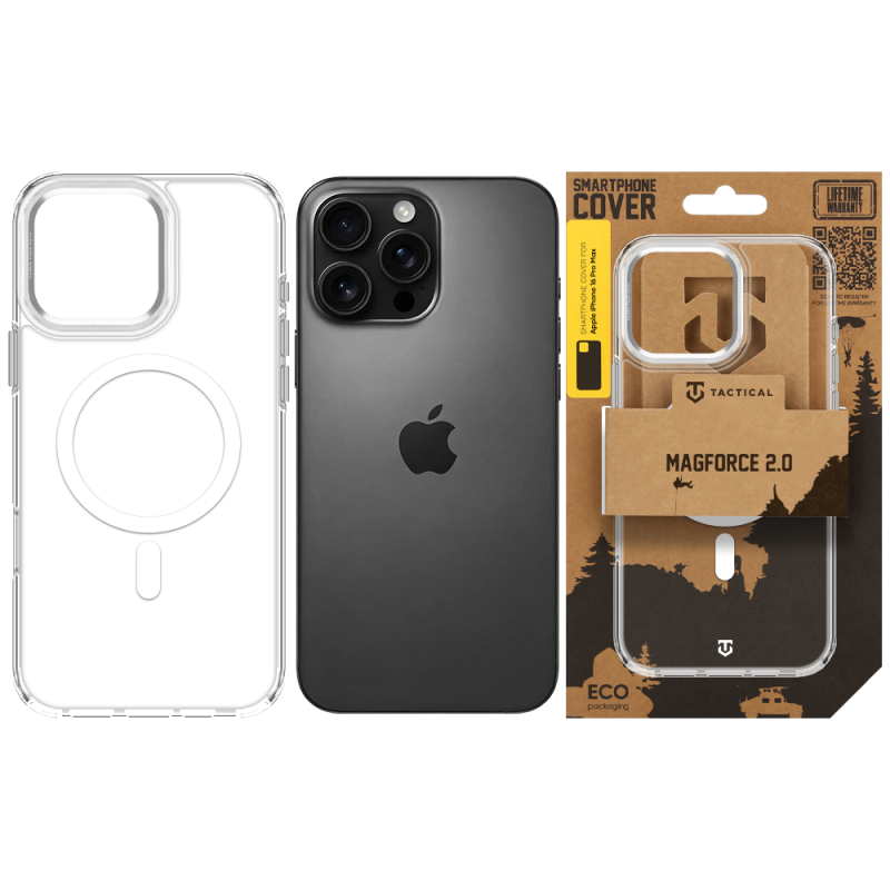 Tactical MagForce 2.0 tok az Apple iPhone 16 Pro Max-hoz, ezüst színben