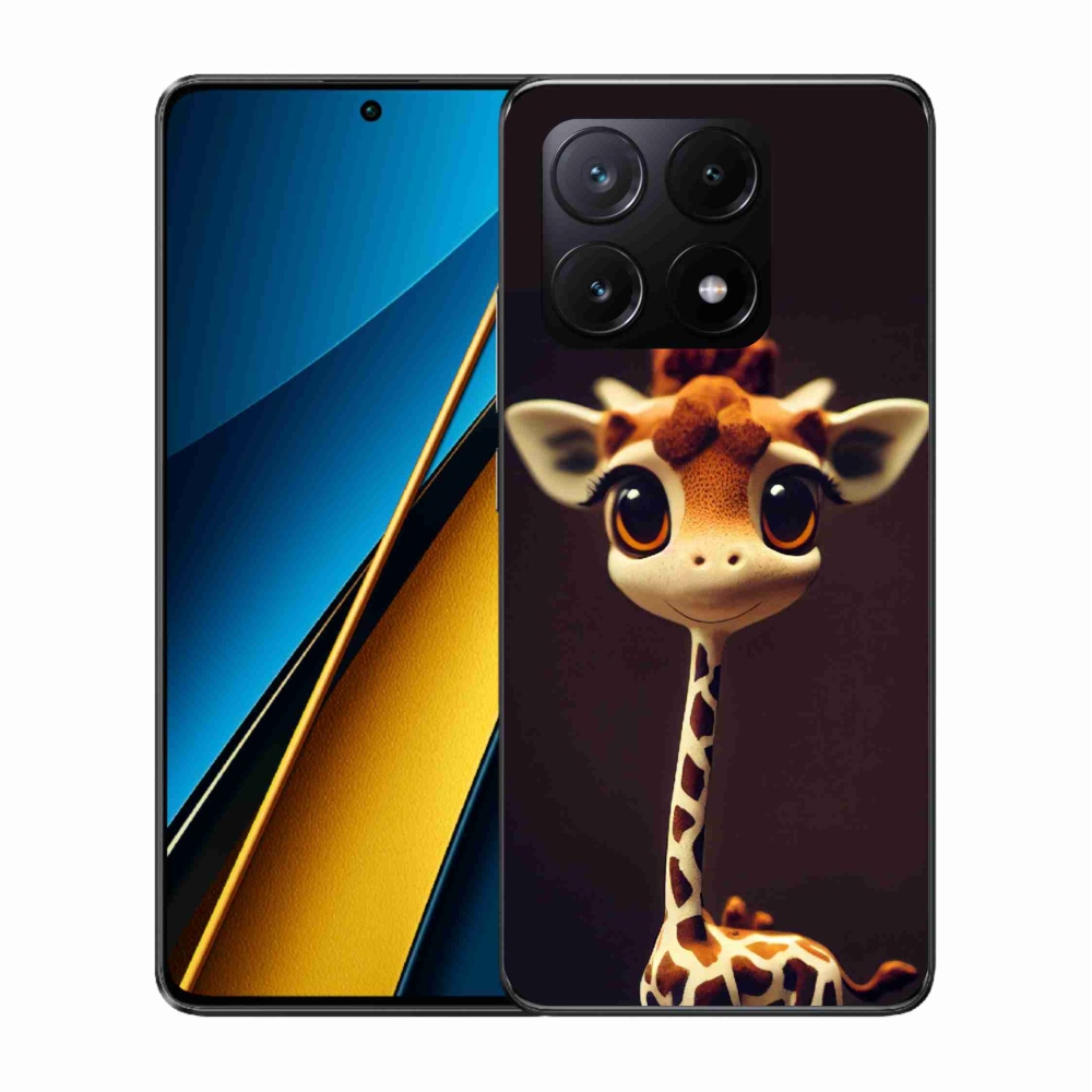 Gél borítás mmCase a Xiaomi Poco X6 Pro 5G számára - kis zsiráf