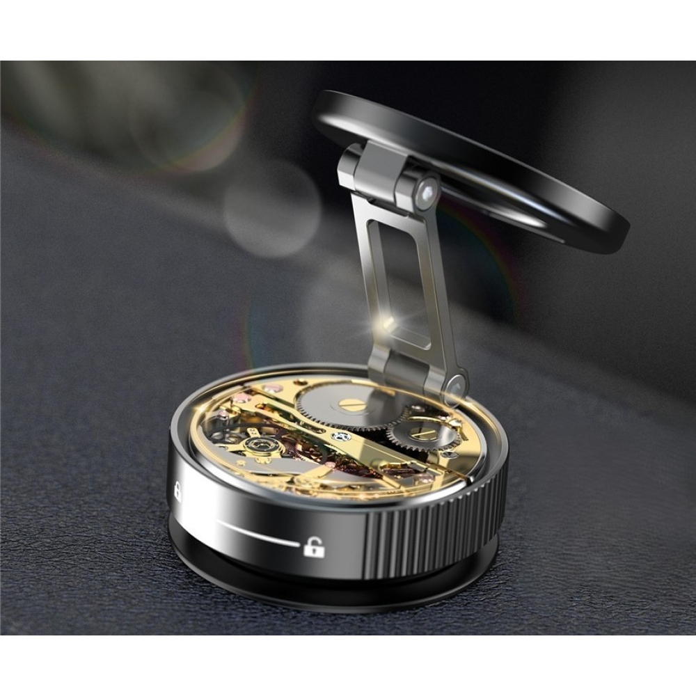 K11 Összecsukható Mágneses Mobiltelefon Tartó Vákuum Tapadókoronggal - Ezüst