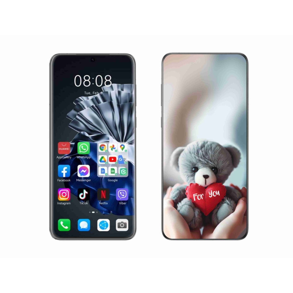 Gél borítás mmCase a Huawei P60 Pro számára - mackó a szerelmesek számára