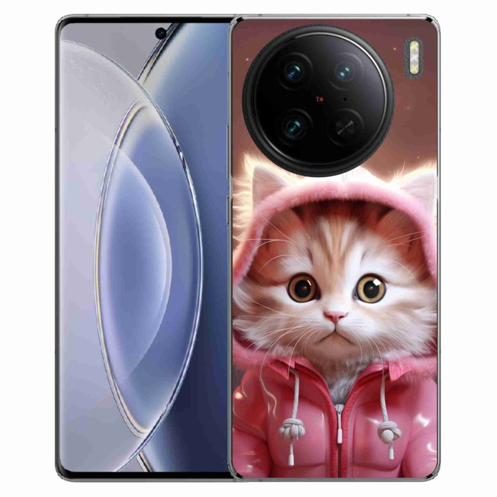 Gél borítás mmCase a Vivo X90 Pro készülékhez - aranyos cica 3